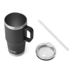 YETI Rambler 25 Oz Straw Mug - Black -BBQ Kingdom 70000001924 4 64402.1677854910