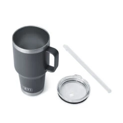 YETI Rambler 35 Oz Straw Mug - Charcoal -BBQ Kingdom 70000001933 4 61257.1677854294
