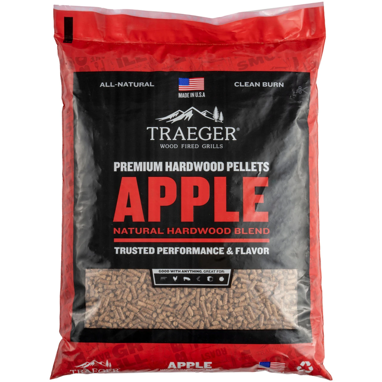 Traeger Apple Pellets 20lb/9KGs 1 Traeger Apple Pellets 20lb/9KGs