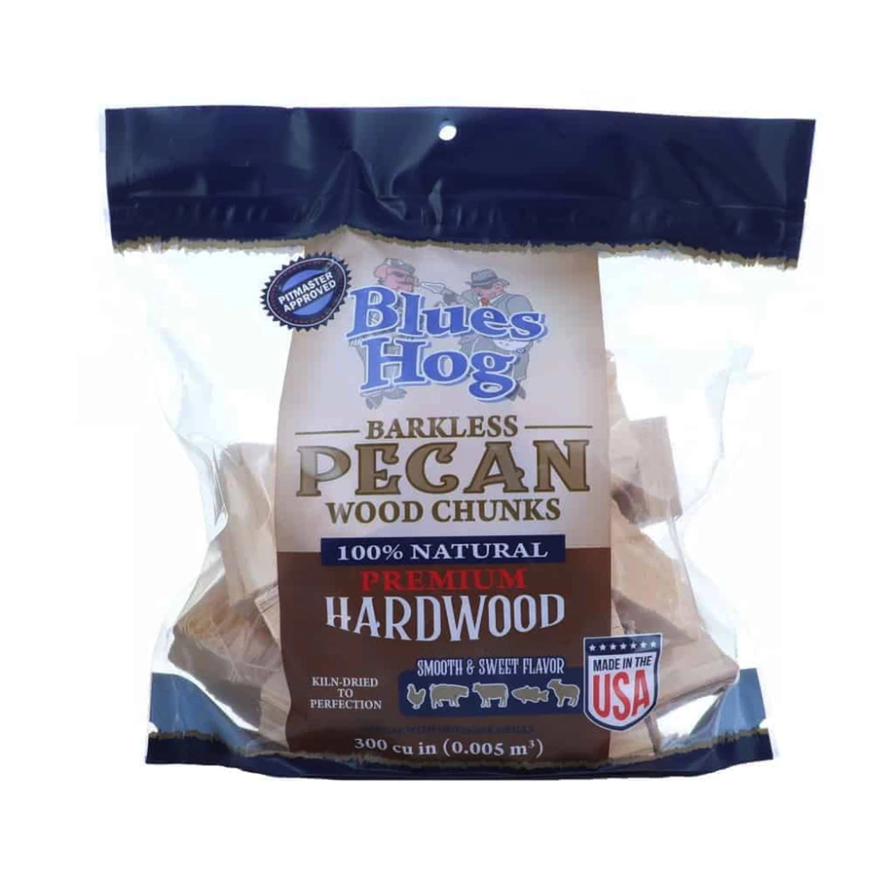 Blues Hog BBQ Wood Chunks - Pecan 1.1kg 1 Blues Hog BBQ Wood Chunks - Pecan 1.1kg