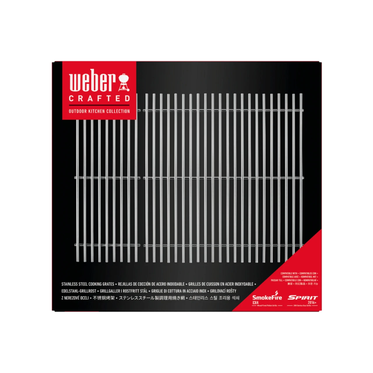 Weber® Crafted Stainless Steel Cooking Grates, Fits Spirit 300 Series & SmokeFire EX4 2 Weber® Crafted Stainless Steel Cooking Grates, Fits Spirit 300 Series & SmokeFire EX4 - Image 2