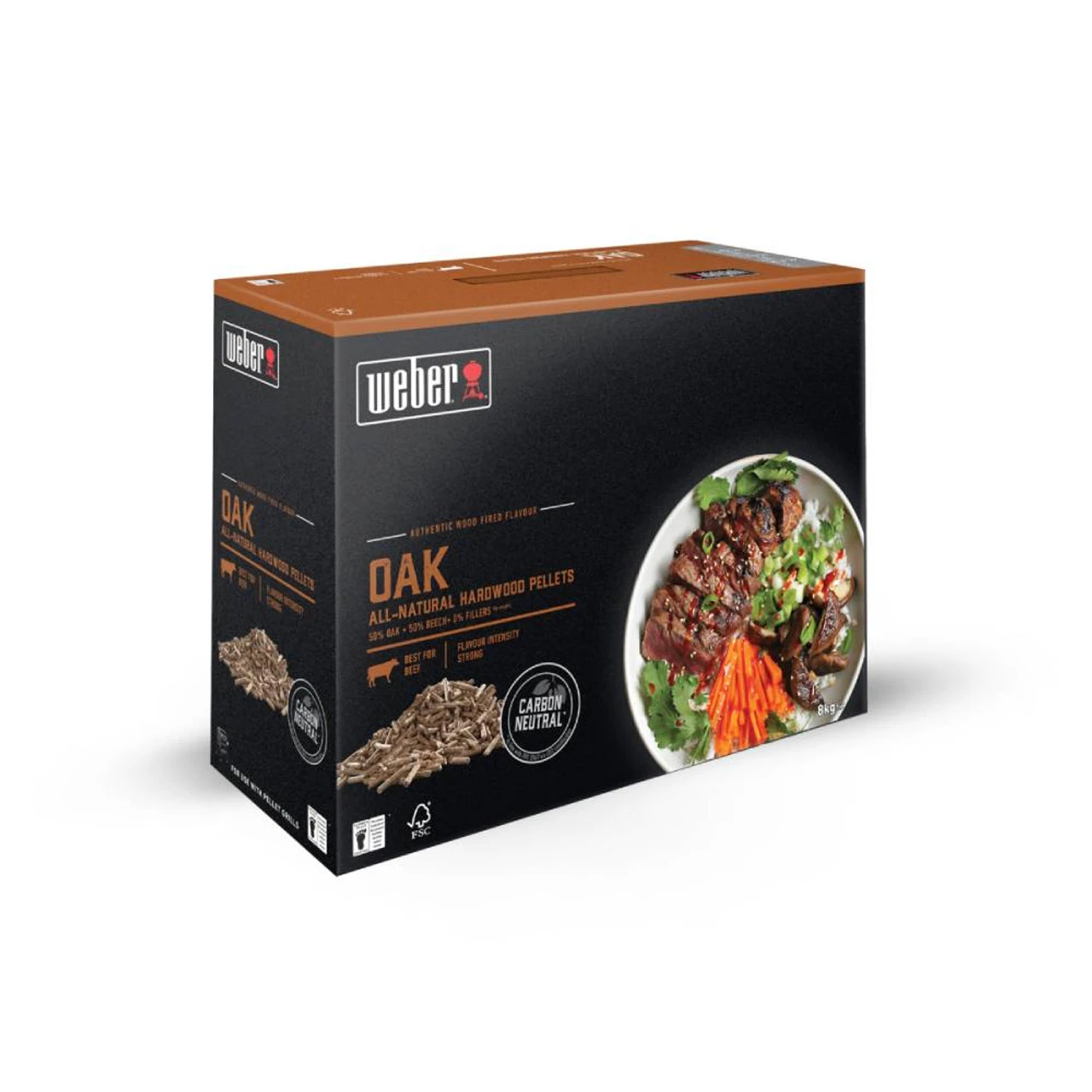 Weber® Oak FSC Wood Pellets, 8kg 1 Weber® Oak FSC Wood Pellets, 8kg