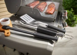 Weber® Precision 3-Piece Grill Tool Set -BBQ Kingdom Weber Precision 3 Piece Grill Tool Set in use 09386.1651566050