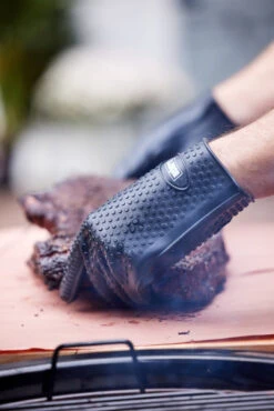 Weber® Silicone Grilling Gloves -BBQ Kingdom Weber Silicone Grilling Gloves in use 42612.1651566701