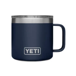 YETI Rambler 14 Oz Mug - Navy -BBQ Kingdom YETI Rambler 14 Oz Mug Navy side 2 14773.1674570235