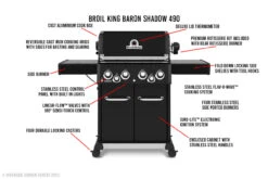 Broil King Baron Shadow 490 Gas Barbecue 17 Broil King Baron Shadow 490 Gas Barbecue -BBQ Kingdom bk baron shadow 490 86312.1685880772