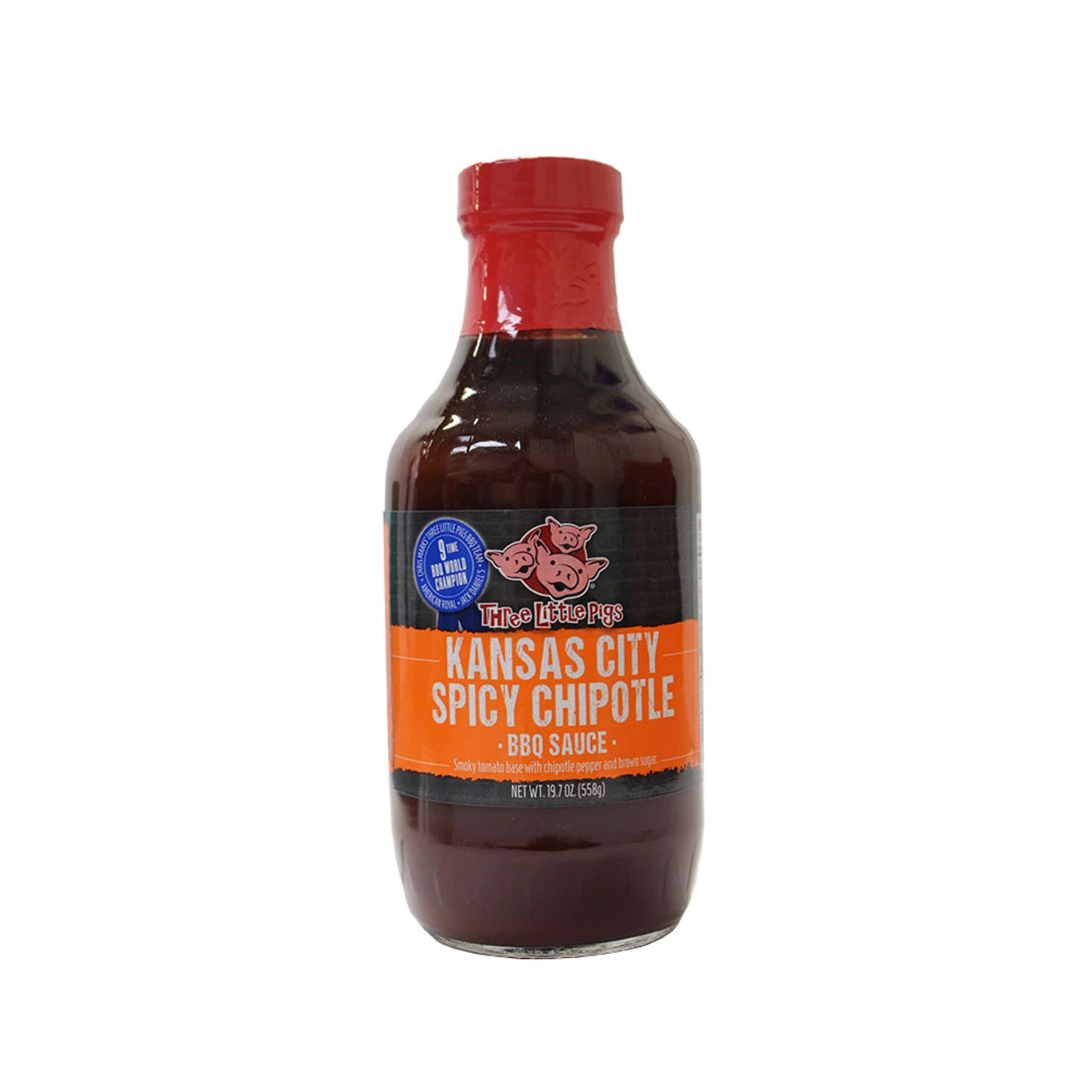 Three Little Pigs BBQ Kansas City Spicy Chipotle BBQ Sauce - 552g (19.5 Oz) 1 Three Little Pigs BBQ Kansas City Spicy Chipotle BBQ Sauce - 552g (19.5 Oz)