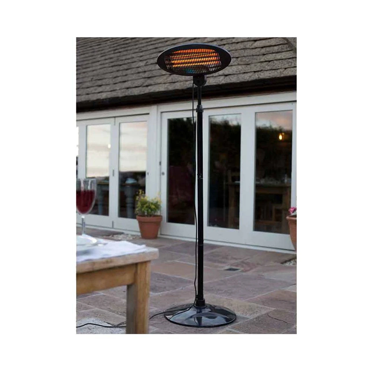 Black Quartz Adjustable Standing Heater 2 Black Quartz Adjustable Standing Heater - Image 2