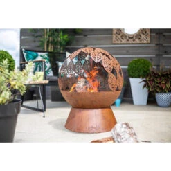 Leaves Globe Firepit 8 Leaves Globe Firepit -BBQ Kingdom leaves globe firepit 3 26670.1628063965