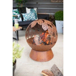 Leaves Globe Firepit 9 Leaves Globe Firepit -BBQ Kingdom leaves globe firepit 4 62054.1628063965