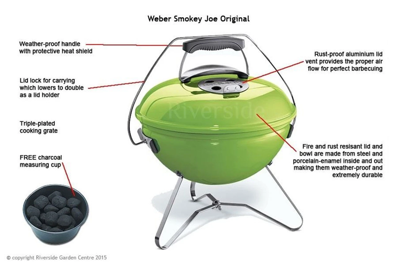 Weber® Smokey Joe® Premium 37cm, Spring Green 2 Weber® Smokey Joe® Premium 37cm, Spring Green - Image 2